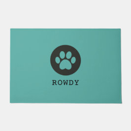 Äkta Pawcels logotyp anpassade matmat