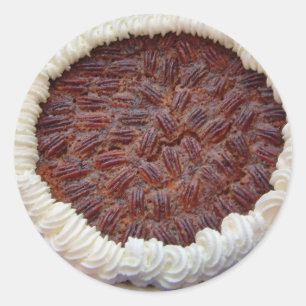 Äkta Pecan Paj! Runt Klistermärke