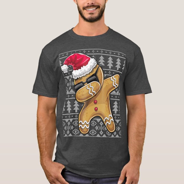 Äkta Pepparkaksgubben Julsötare Dabbing T Shirt (Framsida)