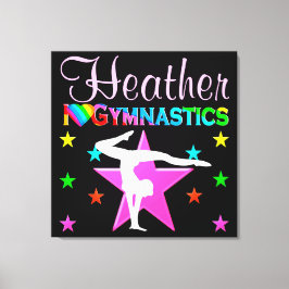ÄKTA PERSONLIG I KÄRLEK GYMNASTICS WALL ART CANVASTRYCK