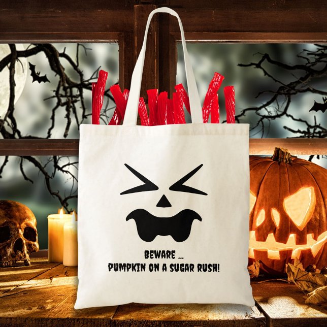 Akta… pumpa på sockerkick! Jack O' Lantern Tygkasse (Skapare uppladdad)