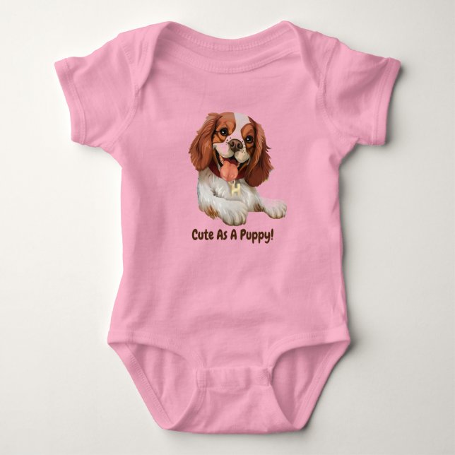 Äkta Puppy Baby One-Biet Jumper Bodykostym T Shirt (Framsida)