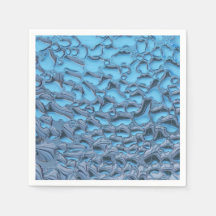 Äkta regndroppar på blått glas