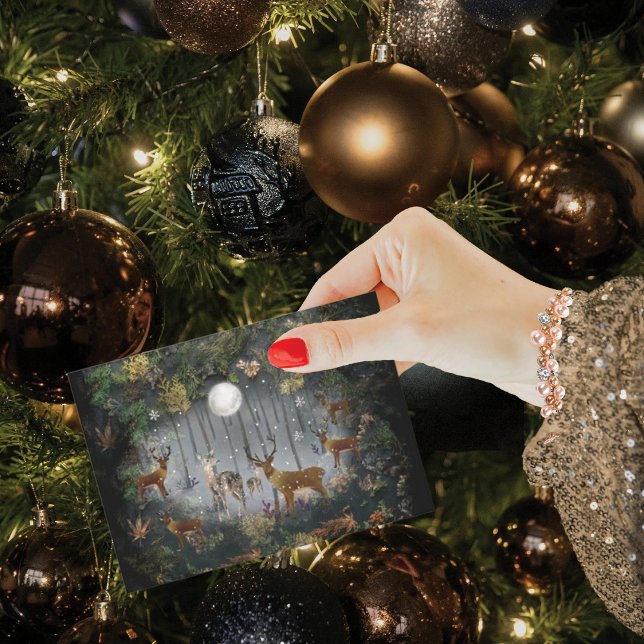 Akta renar på natten julkort (Skapare uppladdad)