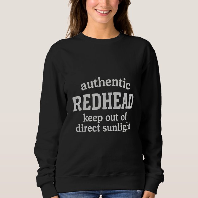 Äkta rödhårig, håll dig undan direkt solljus  t shirt (Framsida)