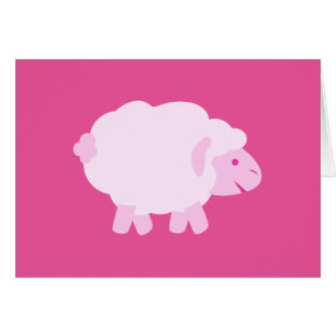 Äkta Rosa Little Lamb OBS Kort