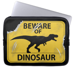 Akta sig av (den skadada) dinosauren, laptop fodral