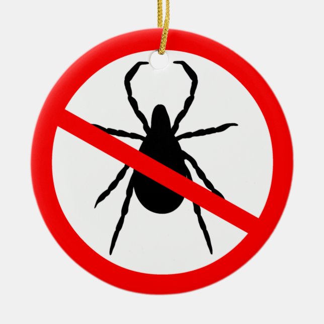 Akta sig av fästingar julgransprydnad keramik (Framsidan)