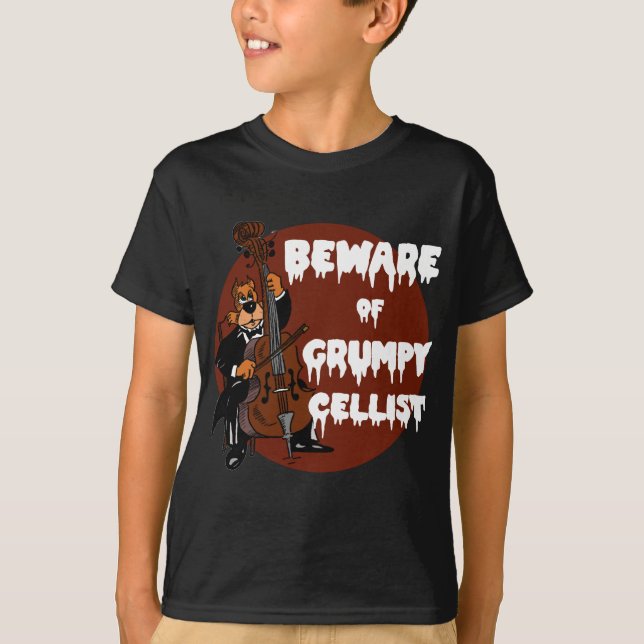 Akta sig av Grumpy Cellist Tee Shirt (Framsida)