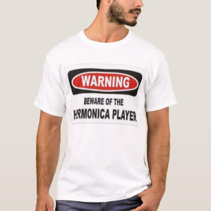 akta sig av harmonicaspelare t shirt