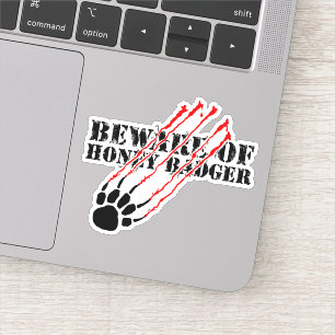 Akta sig av honey badger klistermärken