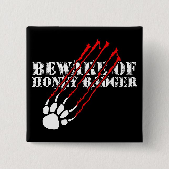 Akta sig av honey badger knapp (Framsida)