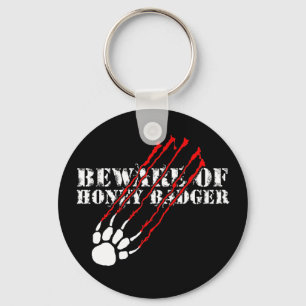 Akta sig av honey badger nyckelring