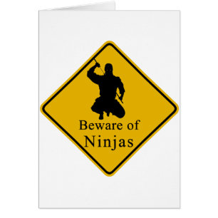 Akta sig av Ninjas Hälsningskort
