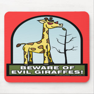 Akta sig av ondoa giraff Mousepad Musmatta
