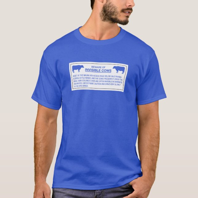 Akta sig av osynliga kor, underteckna, Hawaii, US T-shirt (Framsida)
