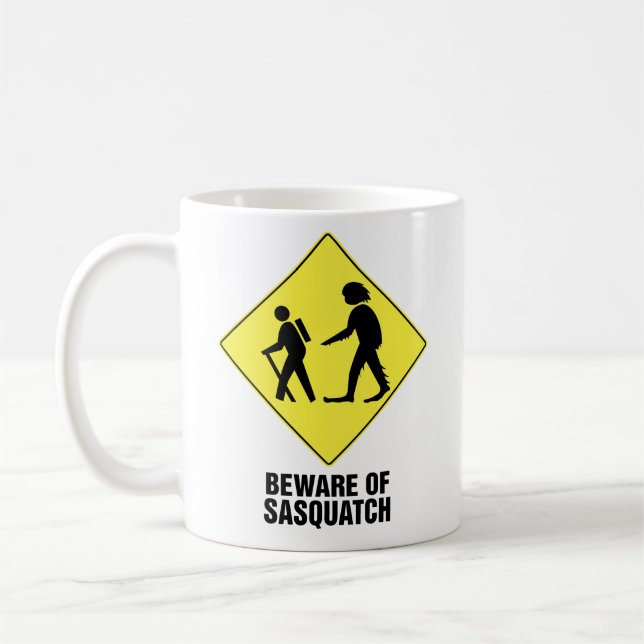Akta sig av Sasquatch Kaffemugg (Vänster)