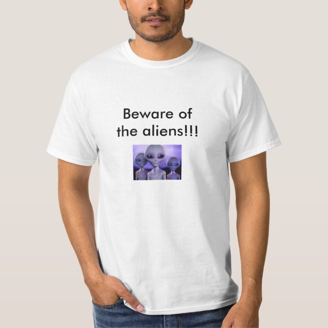 Akta sig av utomjordingar t shirt (Framsida)