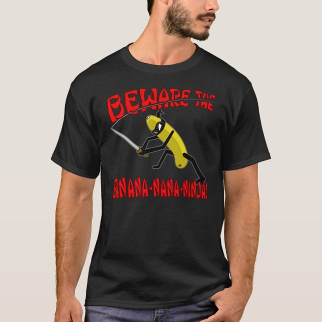 Akta sig Banan-nanaen-Ninja! (Mörk) T Shirt (Framsida)