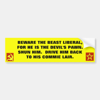Akta sig beastliberal person… bildekal