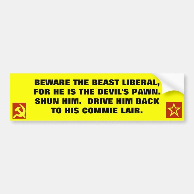 Akta sig beastliberal person… bildekal (Framsidan)