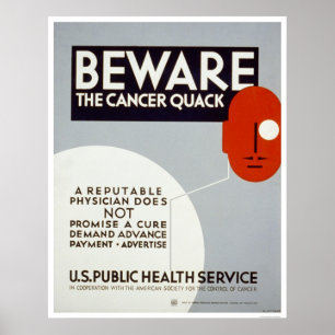 Akta sig cancersnattret 1938 WPA Poster