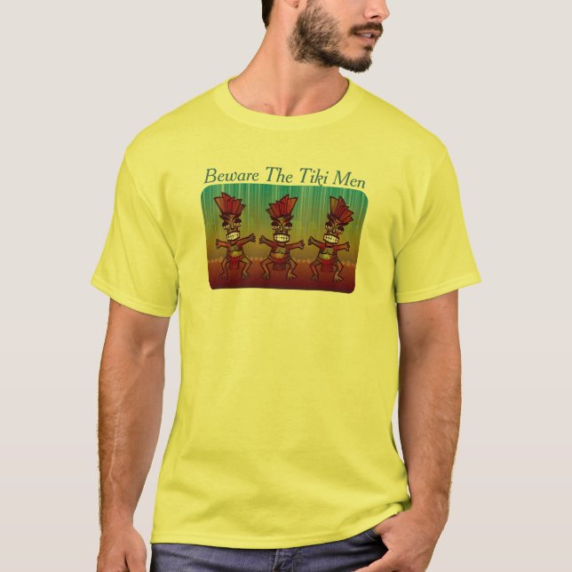 Akta sig den roliga tropiska ön Luau för Tiki T Shirt (Framsida)
