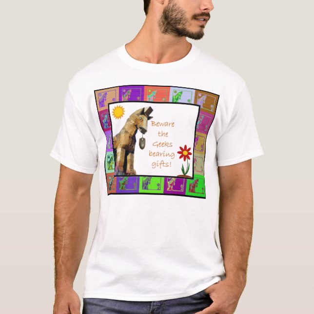 Akta sig geeksna uthärda gåvor t-shirt (Framsida)