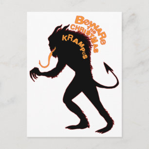 Akta sig julen Krampus Helg Vykort