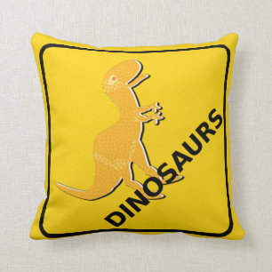 Akta sig tecknadDinosaurs som att varna Kudde