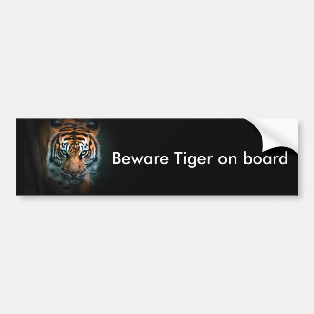 Akta sig tigern ombord bildekal (Framsidan)