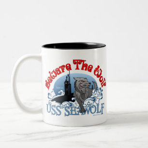 Akta sig vargen! USS Seawolf Två-Tonad Mugg