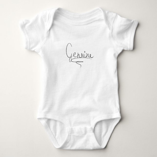 Äkta sött rolig handstil t shirt (Framsida)