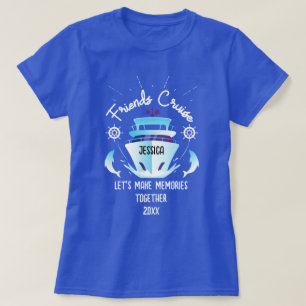Äkta vänner Låt oss Gör minnen och eget namn T Shirt