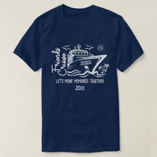 Äkta vänner Låt oss Gör minnen och eget namn T Shirt