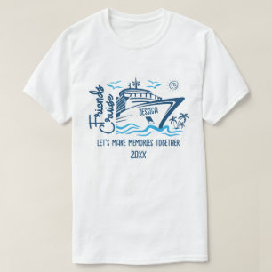 Äkta vänner Låt oss Gör minnen och eget namn T Shirt