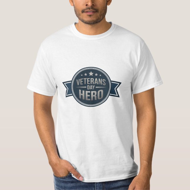 Äkta veteraner med Heart Tribute Graphics T Shirt (Framsida)