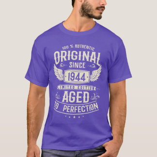 Äkta Vintage 1944 Födelsedagspresent present T Shirt
