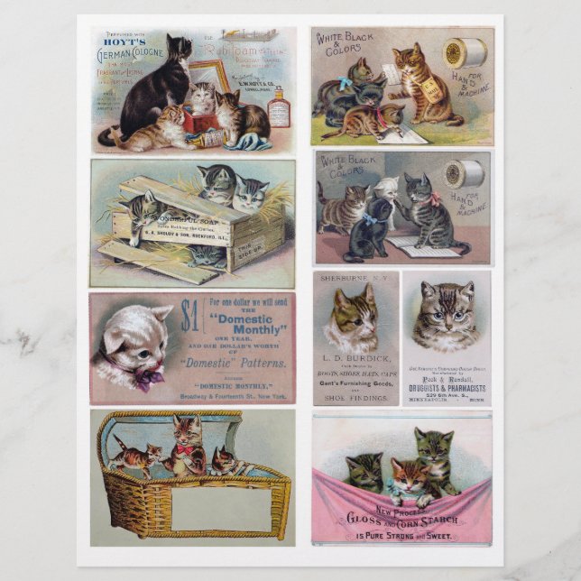 Äkta Vintage Viktorianska reklamkort (Framsida)