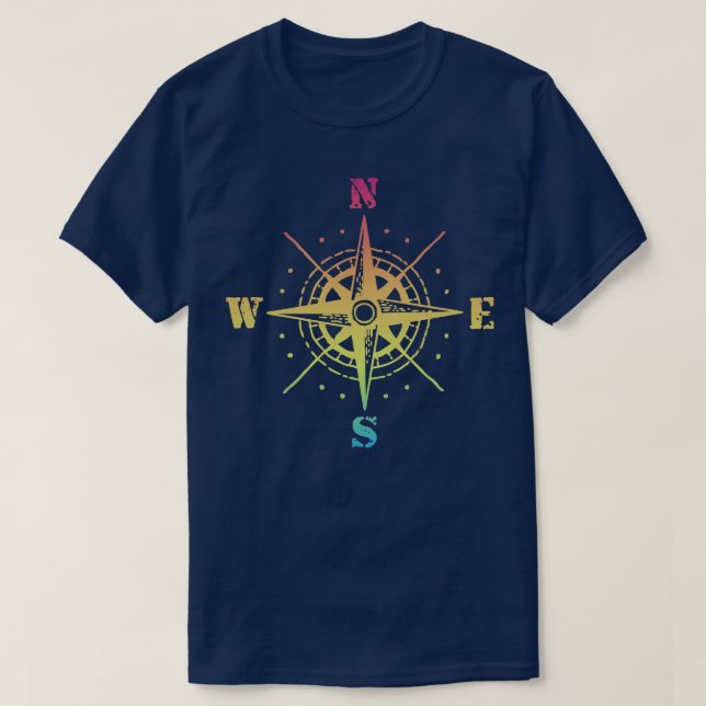 Äkta Vivid Compass Streetwear T Shirt (Design framsida)