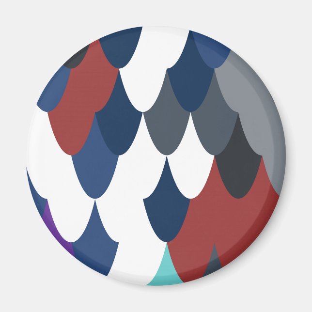 aktband för bläckfiskskorpa i mönster magnet (Framsidan)