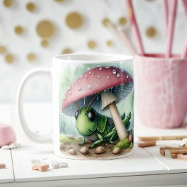 Akten Grashopper under Mushroom Umbrella Kaffemugg