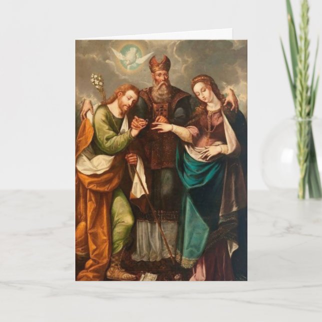 ÄKTENSKAP ÅRSDAG MARIA JOSEF FÖRLOVNING KORT (Framsida)