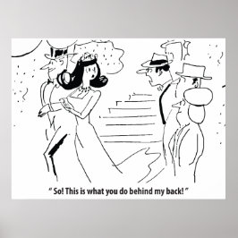 Äktenskap bakom hans rygg, humoristiskt poster