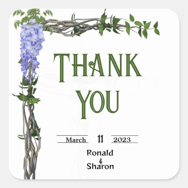 Äktenskap  fyrkantigt klistermärke (Framsida)