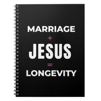 Äktenskap + Jesus = Lång livslängd Anteckningsbok