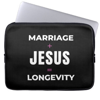 Äktenskap + Jesus = Lång livslängd Laptop Fodral