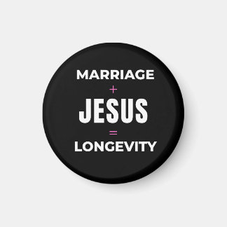 Äktenskap + Jesus = Lång livslängd Magnet