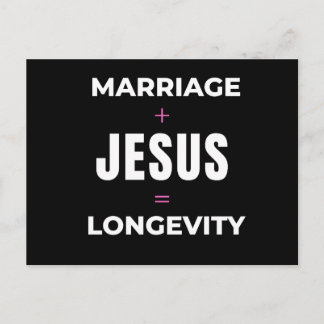 Äktenskap + Jesus = Lång livslängd Vykort