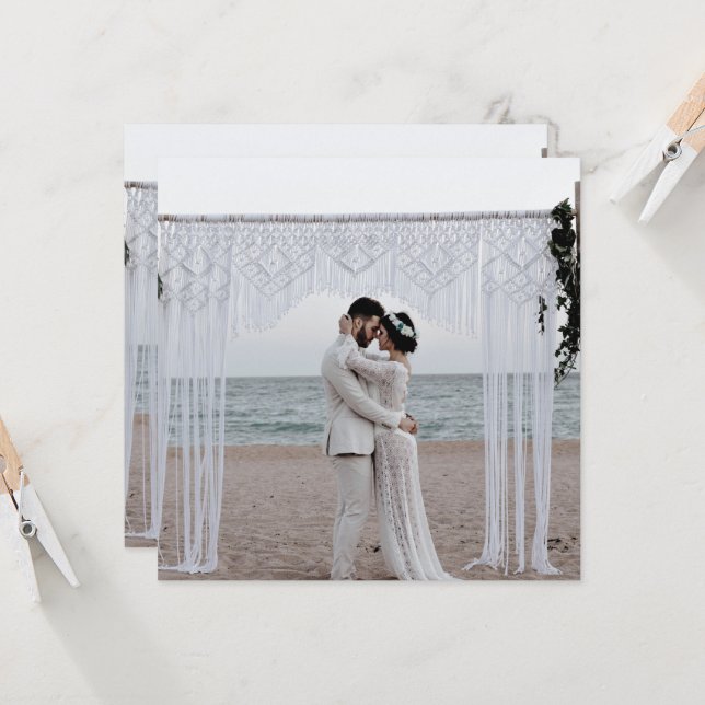 Äktenskap Paret Bröllop Kärlek Familj Romantisk Inbjudningar (Fram/Back In Situ)